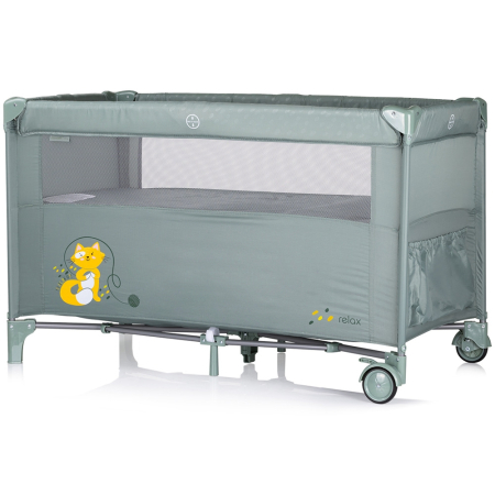 Patut pliabil Chipolino Relax basil cu laterala culisanta [2]