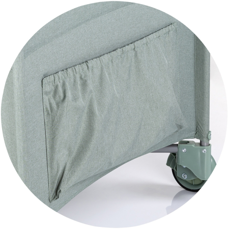Patut pliabil Chipolino Relax basil linen cu laterala culisanta [4]