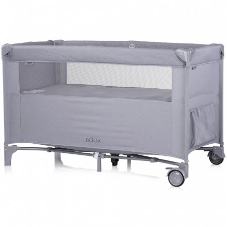 Patut pliabil Chipolino Relax cloud linen cu laterala culisanta [2]