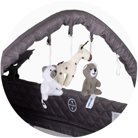 Patut pliabil cu saltea de infasat Chipolino Luna cloud [2]