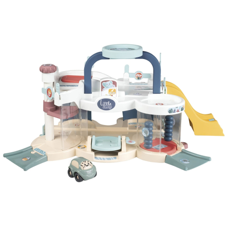 Masinute si Piste masinute - Pista de masini Smoby First Garage cu masinuta