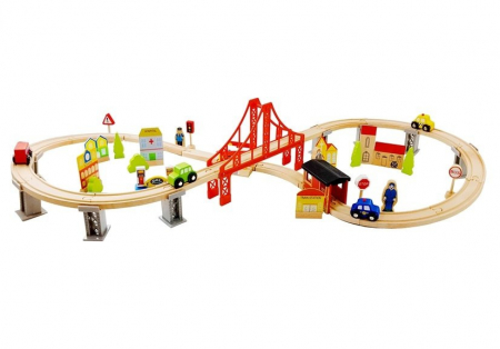  Piste si parcari masinute - Pista de masinute din lemn cu masinute si accesorii