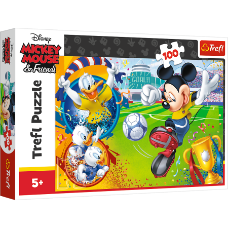 Puzzle Trefl Disney Mickey Mouse, Mickey pe terenul de sport 100 piese [0]