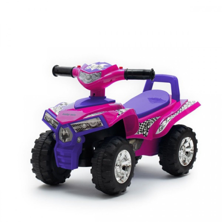 Jucarii de exterior - Quad premergator ride-on cu sunete si lumini, Baby Mix, roz