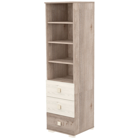 Mobilier copii - Raft corp cu 3 sertare Hubners Sofia crem nisip