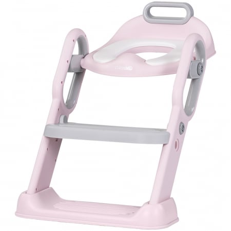 Olite si Reductoare WC - Reductor toaleta cu scara Chipolino Flippy pink