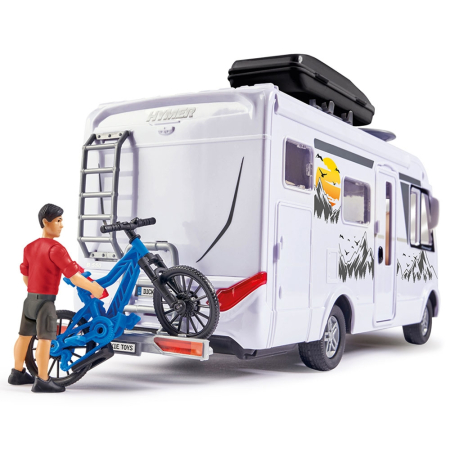 Rulota Dickie Toys Camper Hymer Camping Van Class B cu figurina si accesorii [5]