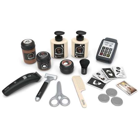 Salon coafura pentru copii Smoby Barber Shop, Barber and Cut negru [2]