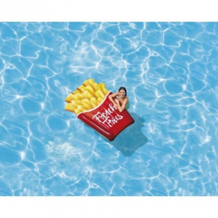  Saltele si mingi pentru plaja - Saltea gonflabila Intex French Fries Multicolor, 1.75m x 1.32m