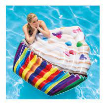  Saltele si mingi pentru plaja - Saltea gonflabila Intex in forma de muffin