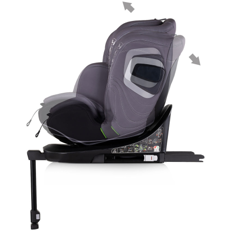 Scaun auto Chipolino Clima Air I-Size 40-150 cm cu sistem Isofix si sezut rotativ anthracite [4]