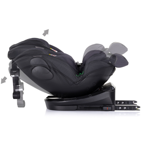 Scaun auto Chipolino Hypnotic I-Size 40-150 cm cu sistem Isofix si sezut rotativ anthracite [8]