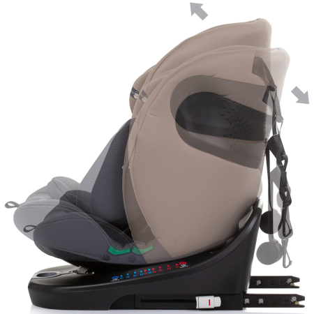 Scaun auto Chipolino Motion I-Size 40-150 cm macadamia cu sistem Isofix [4]