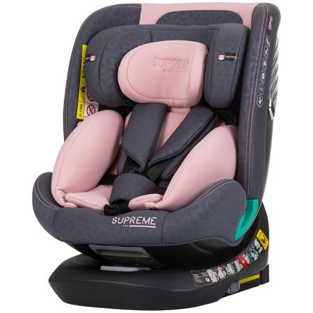 Scaune auto copii - Scaun auto Chipolino Supreme I-Size 40-150 cm cu sistem Isofix flamingo