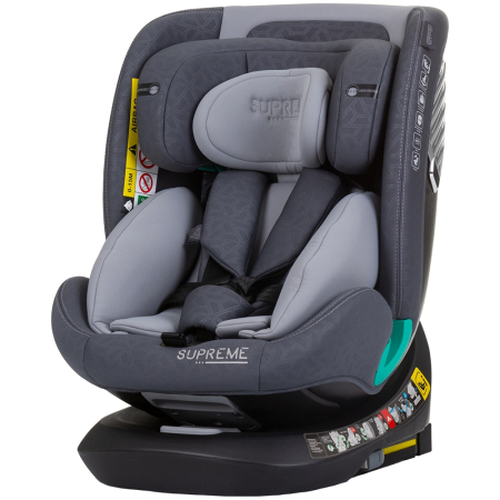 Scaune auto I-Size 40-150 cm - Scaun auto Chipolino Supreme I-Size 40-150 cm cu sistem Isofix granite