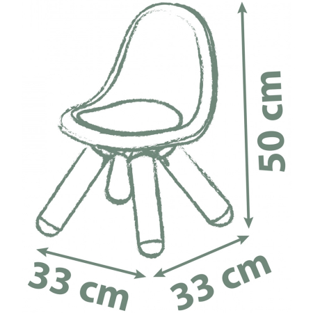 Scaunel cu spatar pentru copii Smoby Life terra cotta [1]