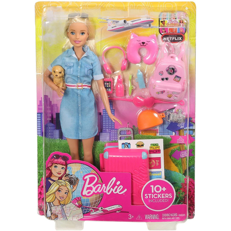 Set Barbie by Mattel Travel papusa cu accesorii FWV25 [6]