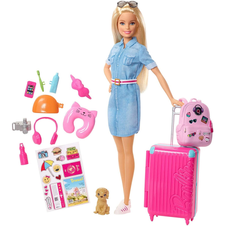 Set Barbie by Mattel Travel papusa cu accesorii FWV25 [0]