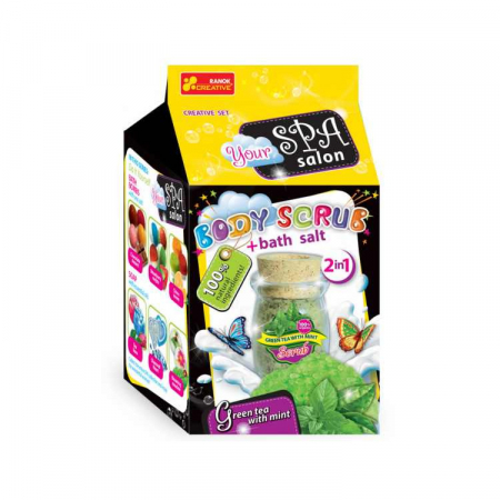  Seturi de artizanat - Set creativ Ranok, Ceai verde cu menta si sare de baie