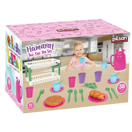 Set de servit ceaiul Pilsan Hamarat Two-Tier Tea pink [4]