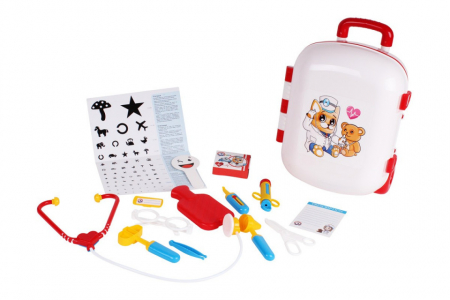 Jucarii de rol - Set medical cu accesorii in troliu TechnoK