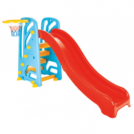 Tobogane si Leagane copii - Tobogan Pilsan Wavy Slide cu cos baschet