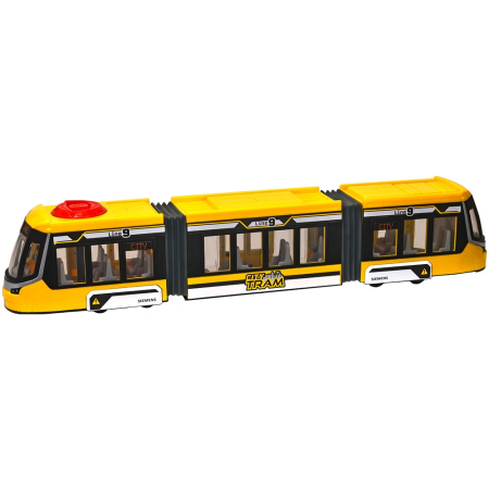 Masinute si Piste masinute - Tramvai Dickie Toys Siemens City Tram 41,5 cm galben