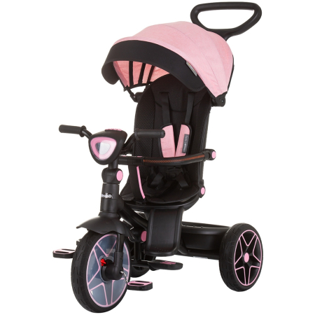 Triciclete - Tricicleta cu copertina si sezut reversibil Chipolino Derby flamingo