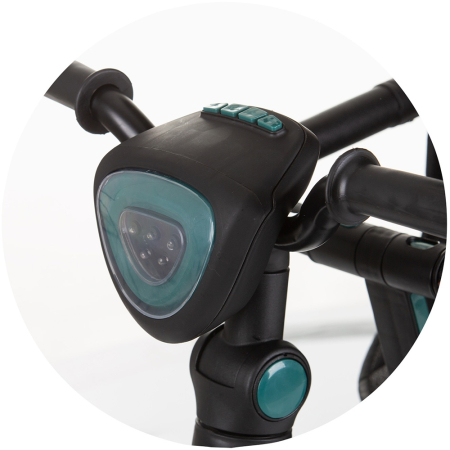 Tricicleta cu copertina si sezut reversibil Chipolino Derby teal [8]