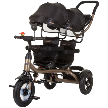 Triciclete - Tricicleta gemeni Chipolino 2Play obsidian gold