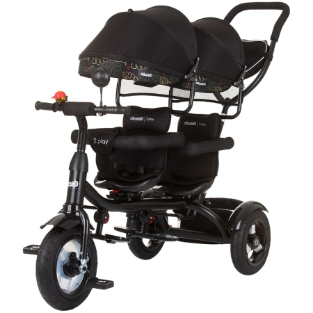 Triciclete - Tricicleta gemeni Chipolino 2Play obsidian leaves