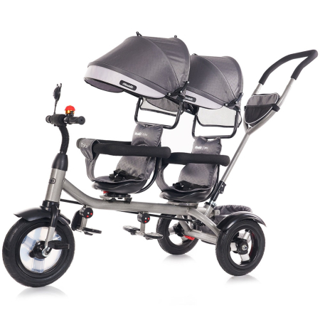 Tricicleta gemeni Chipolino 2Play silver grey [1]