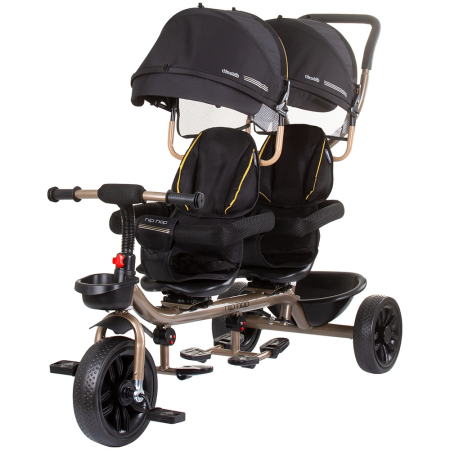 La plimbare - Tricicleta gemeni Chipolino Hip Hop ebony
