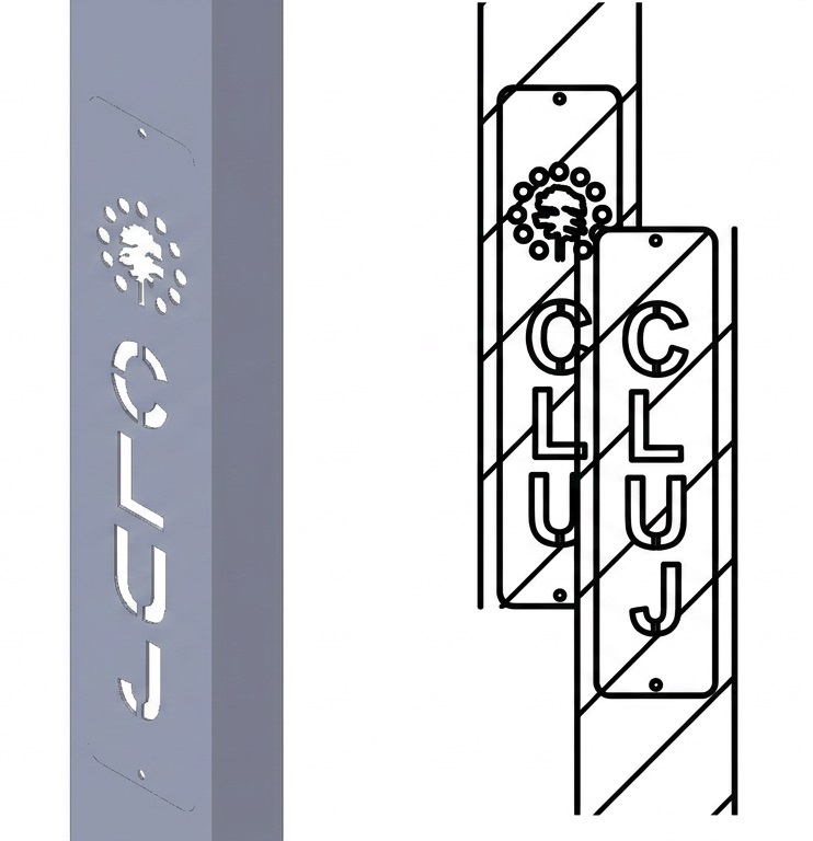 Personalizare CNC stalp iluminat public