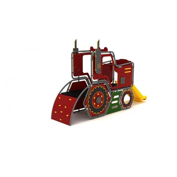 03YN Seria HDPE Echipament loc de joaca Tractor cu Tobogan si Cățărătoare [2]