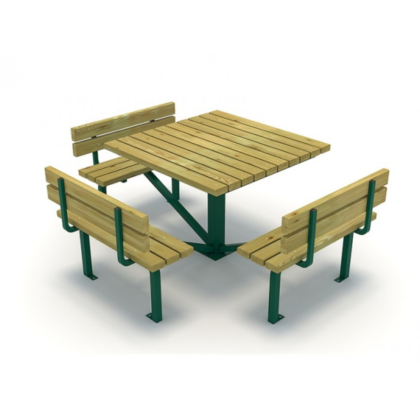 31EG Mobilier Urban Masa cu Banci lemn si metal dizabilitati [2]