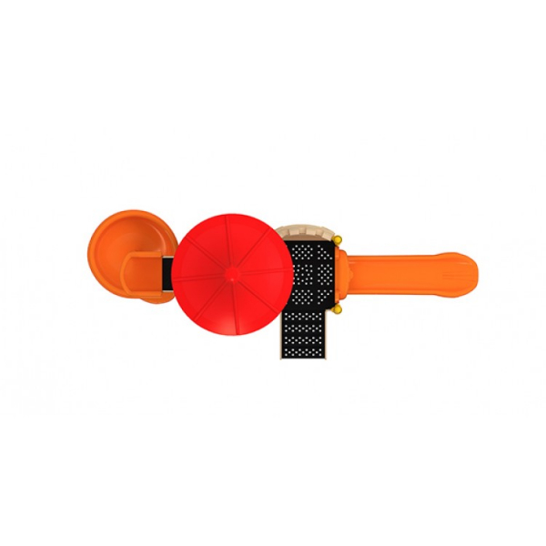 58M Castel Echipament loc de joaca exterior parc din metal cu Scara si 2 Tobogane si 2 Bancute [3]