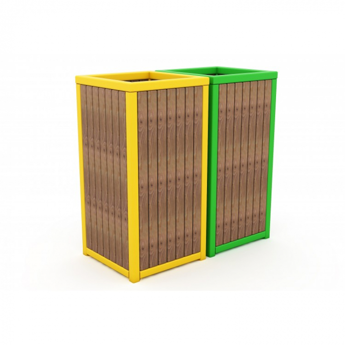 Cosuri de gunoi pentru colectare selectiva cu 2 tomberoane - 67CK [1]
