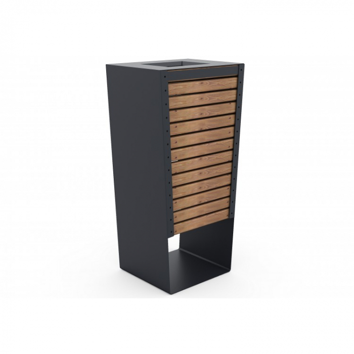 Cos de gunoi pentru exterior cu structura metalica - 76CK [1]