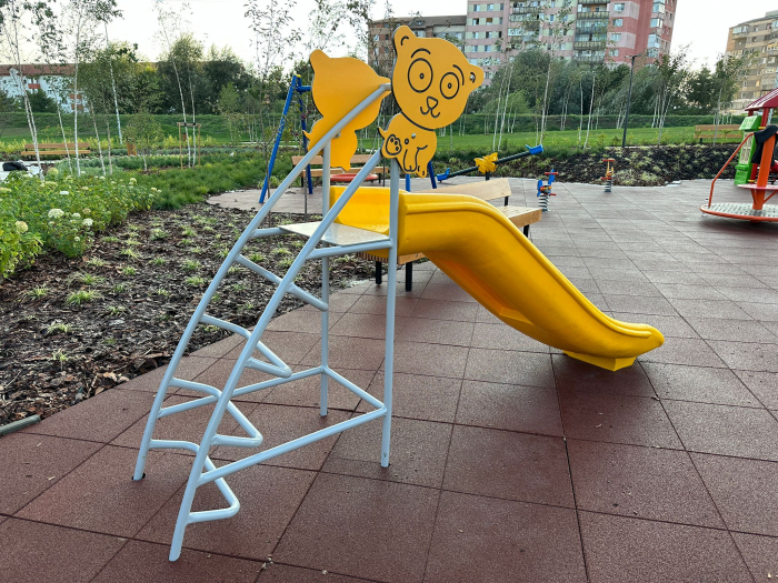 Tobogan 2 m cu scara din metal pentru loc de joaca - 87OE [3]