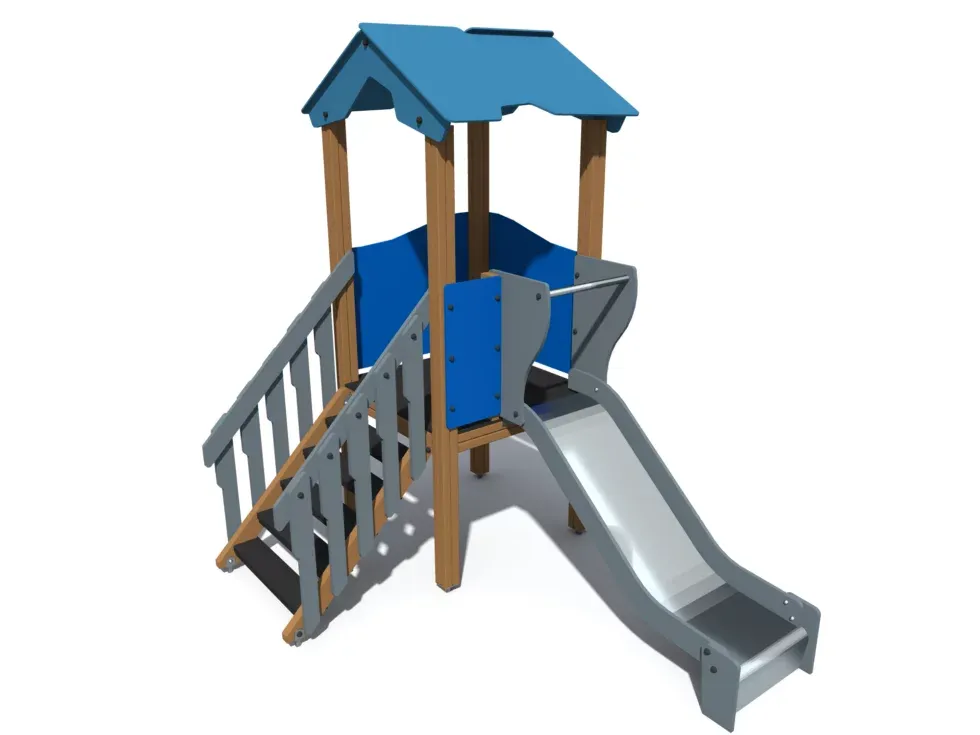 Loc de joaca copii exterior cu scara si tobogan - BRL101 [3]