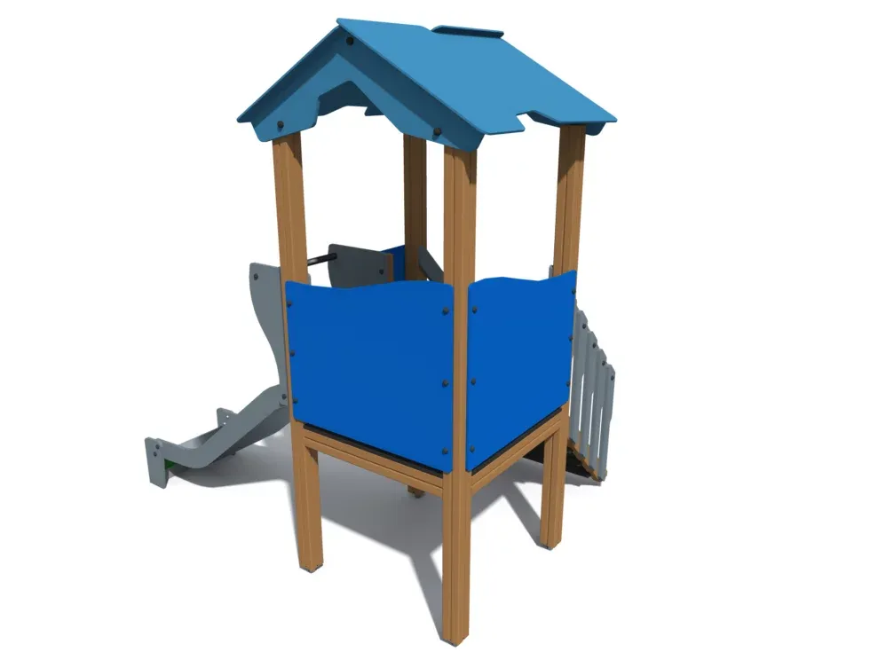 Loc de joaca copii exterior cu scara si tobogan - BRL101 [4]