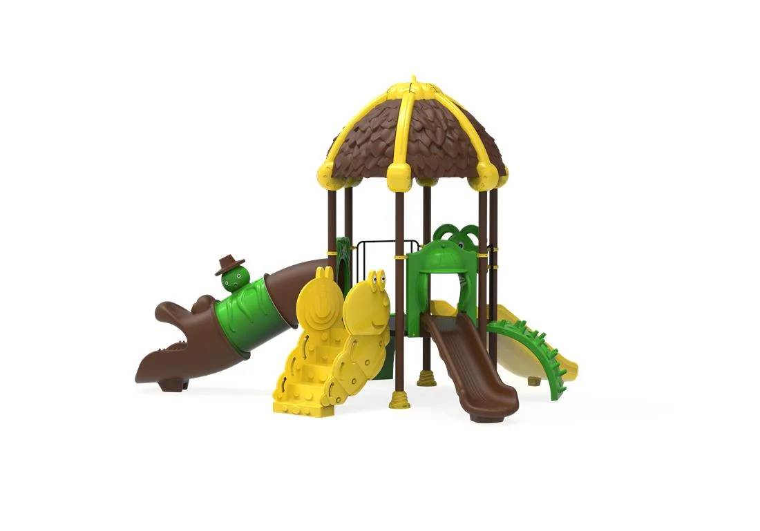 PT-10 ECO Echipament loc de joaca exterior parc din metal cu Scara, 2 Cataratoare si 4 Tobogane [2]