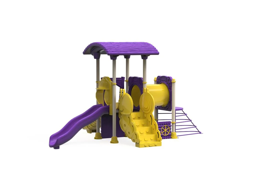 PT-120 ECO Echipament loc de joaca exterior parc din metal cu Scara, Cataratoare, Tunel si 2 Tobogane [2]