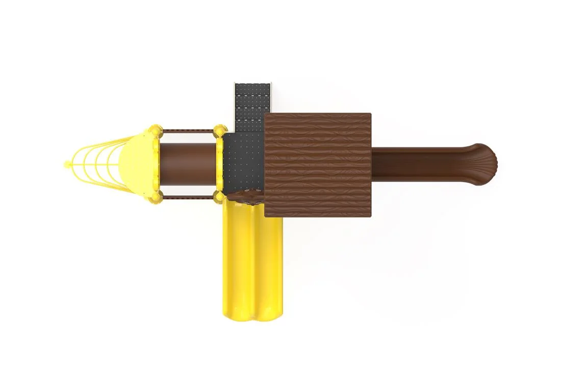 PT-122 ECO Echipament loc de joaca exterior parc din metal cu Scara, Cataratoare, Tunel si 3 Tobogane [3]