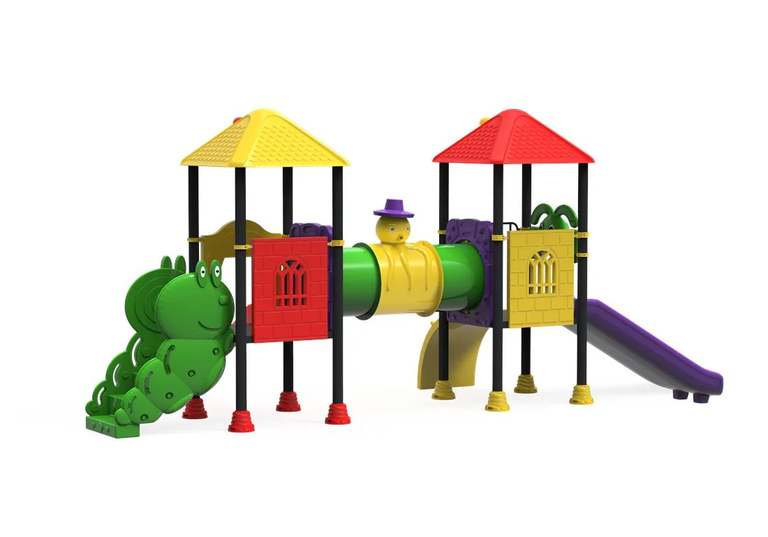 PT-42 ECO Echipament loc de joaca exterior parc din metal cu Scara, Cataratoare, Tunel si 3 Tobogane [2]