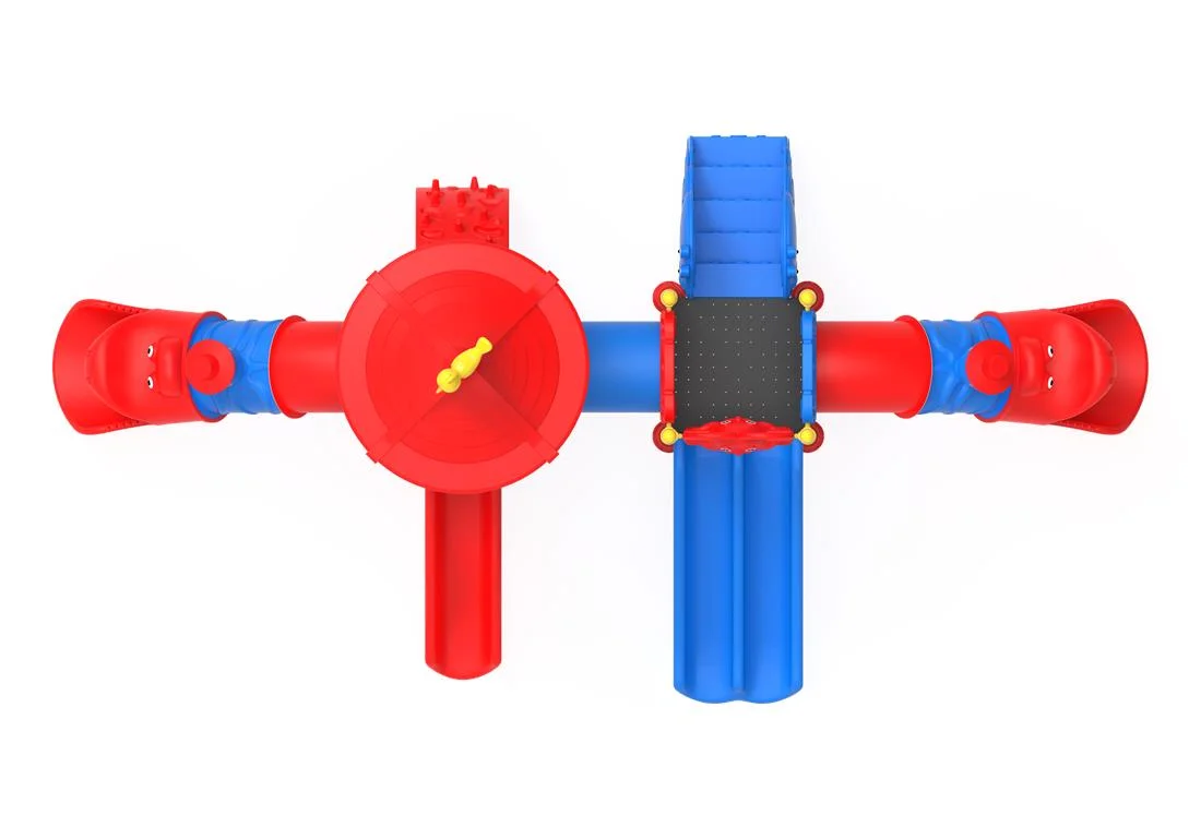 PT-46 ECO Echipament loc de joaca exterior parc din metal cu Scara, Cataratoare, Tunel si 5 Tobogane [3]