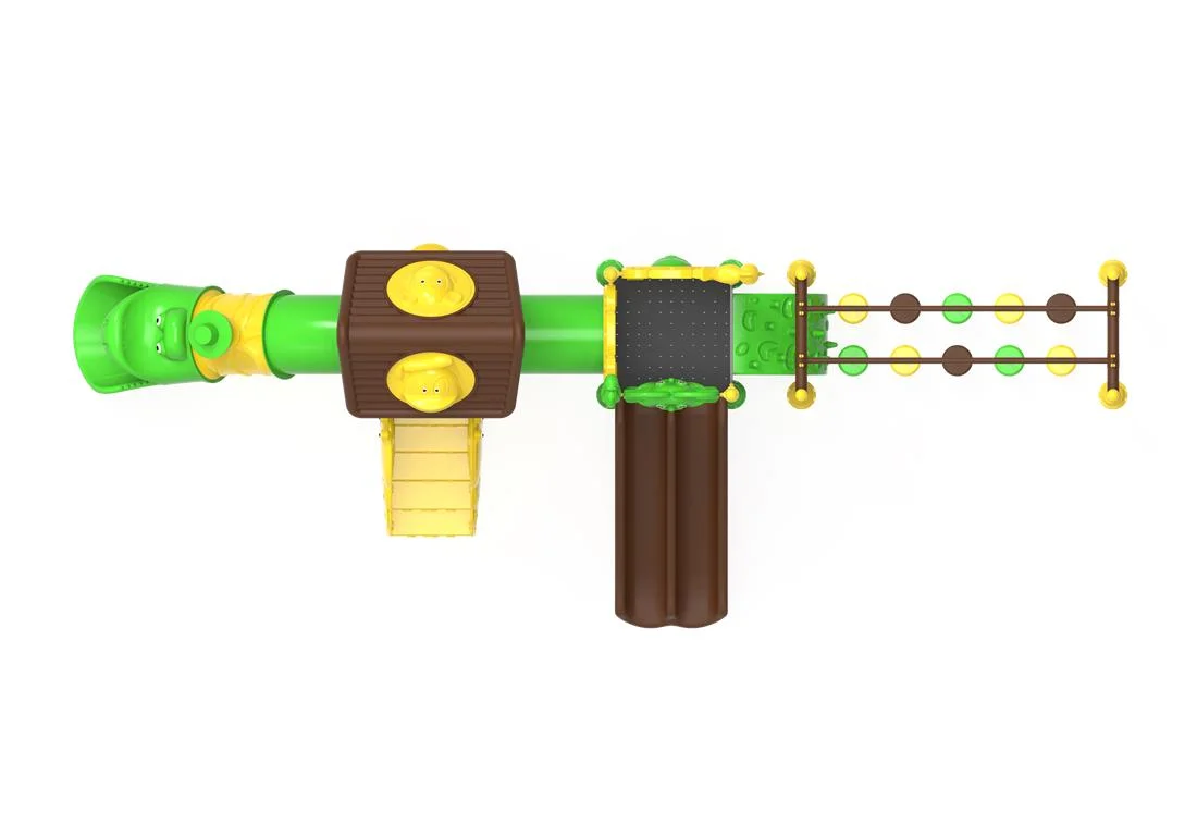 PT-53 ECO Echipament loc de joaca exterior parc din metal cu Scara, Cataratoare, Tunel si 3 Tobogane [3]