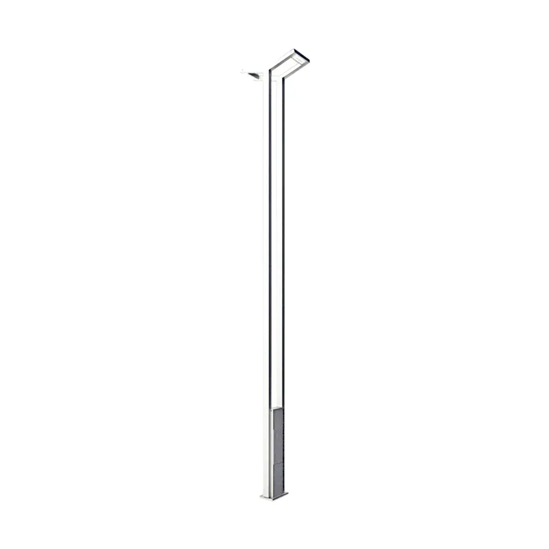 Stalp de iluminat din aluminiu, pentru exterior cu doua brate si bec LED - A4005 [2]