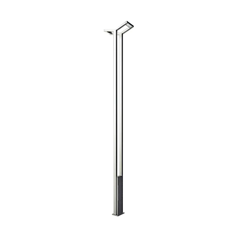 Stalp de iluminat din aluminiu, pentru exterior cu doua brate si bec LED - A4005 [3]